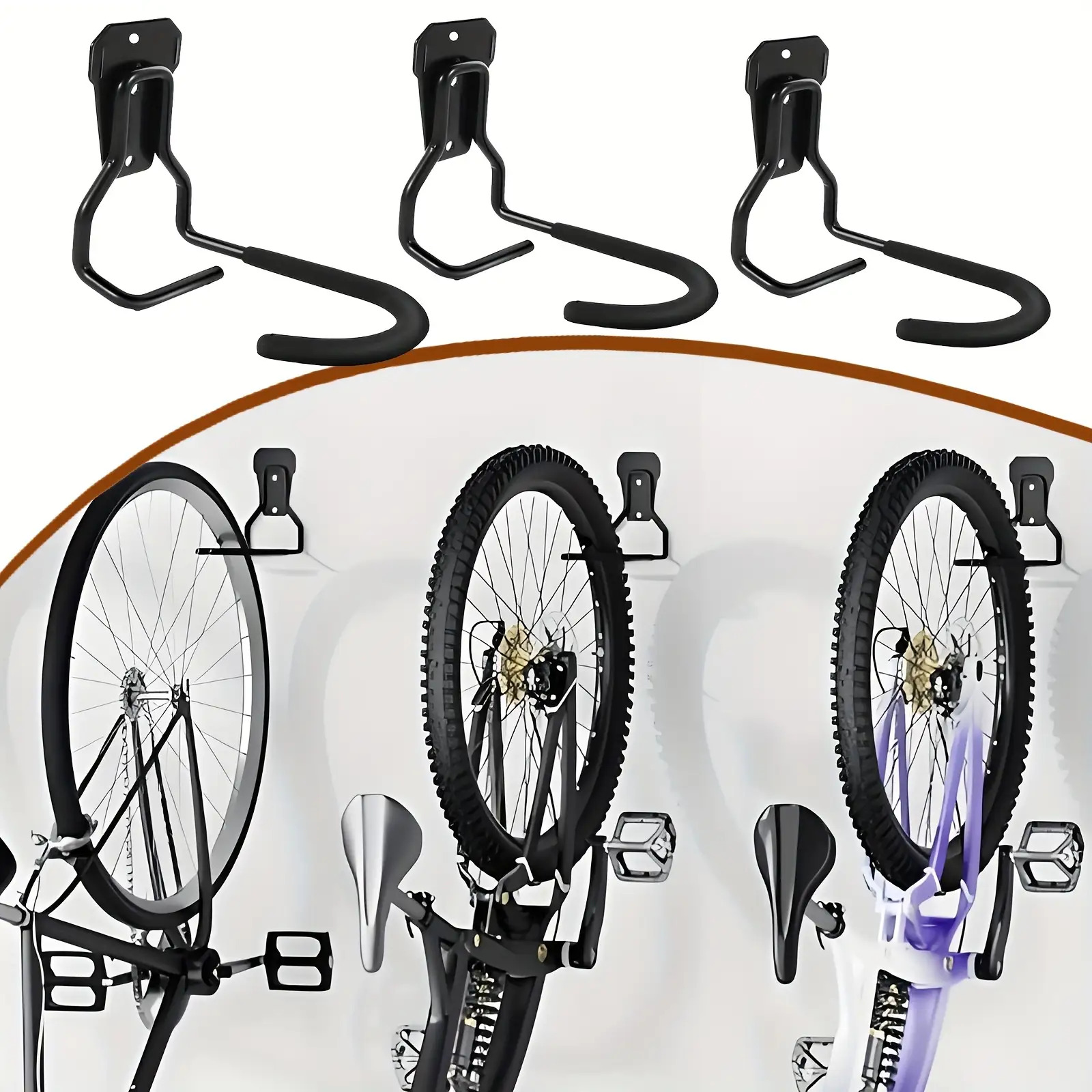 Cycling Gear Wall Organizer - 자전거 벽걸이 후크 조절 가능한 자전거