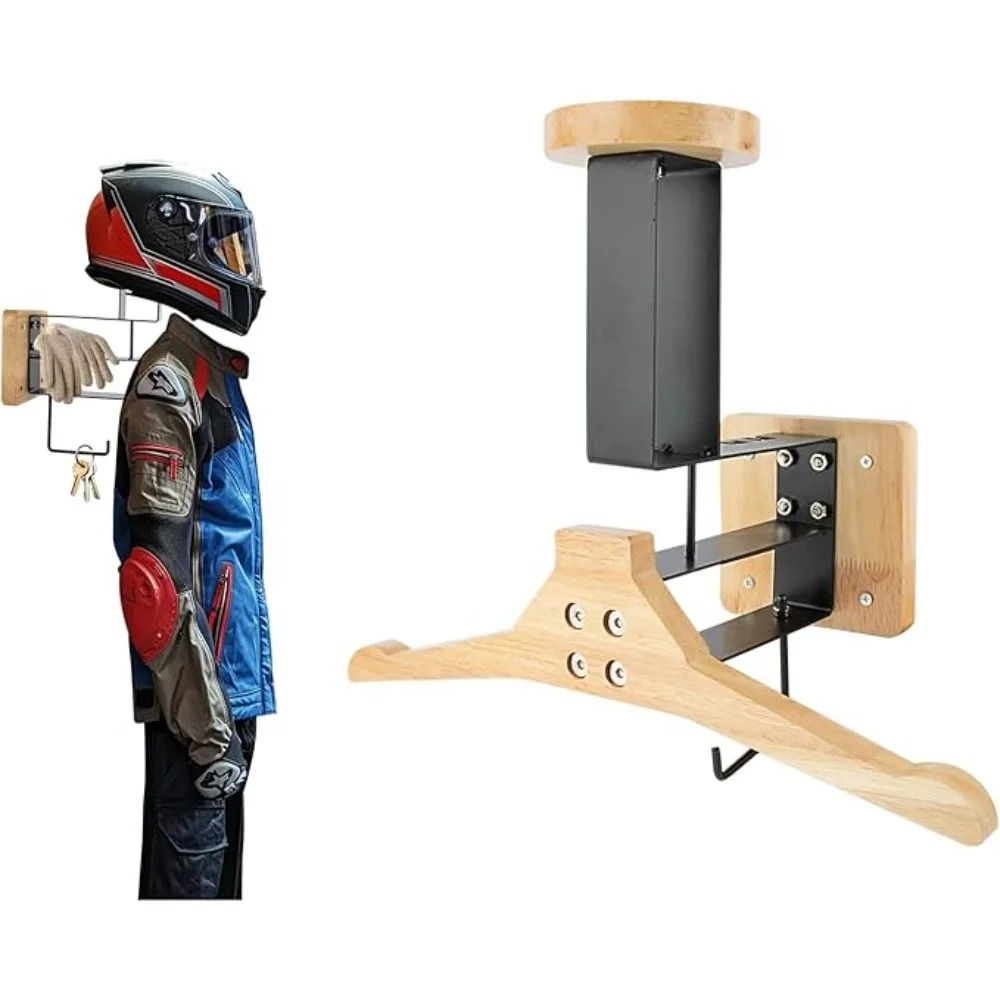 Cycling Gear Wall Mount - 오토바이 1PCS 나무 헬멧 홀더 벽