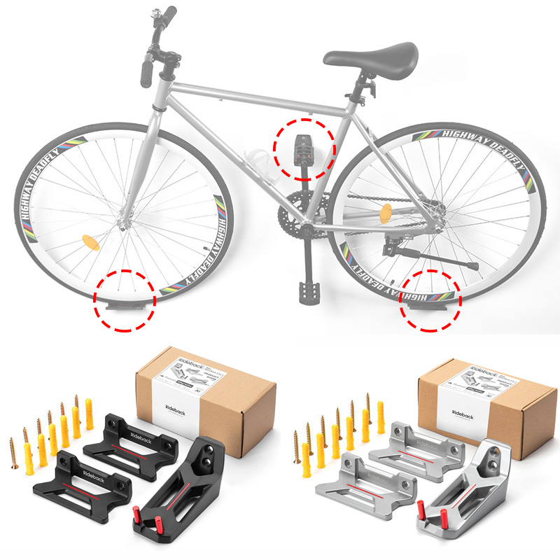 Cycling Gear Wall Hanger - 3개입 자전거 거치대, 사이클링 페달 보관용