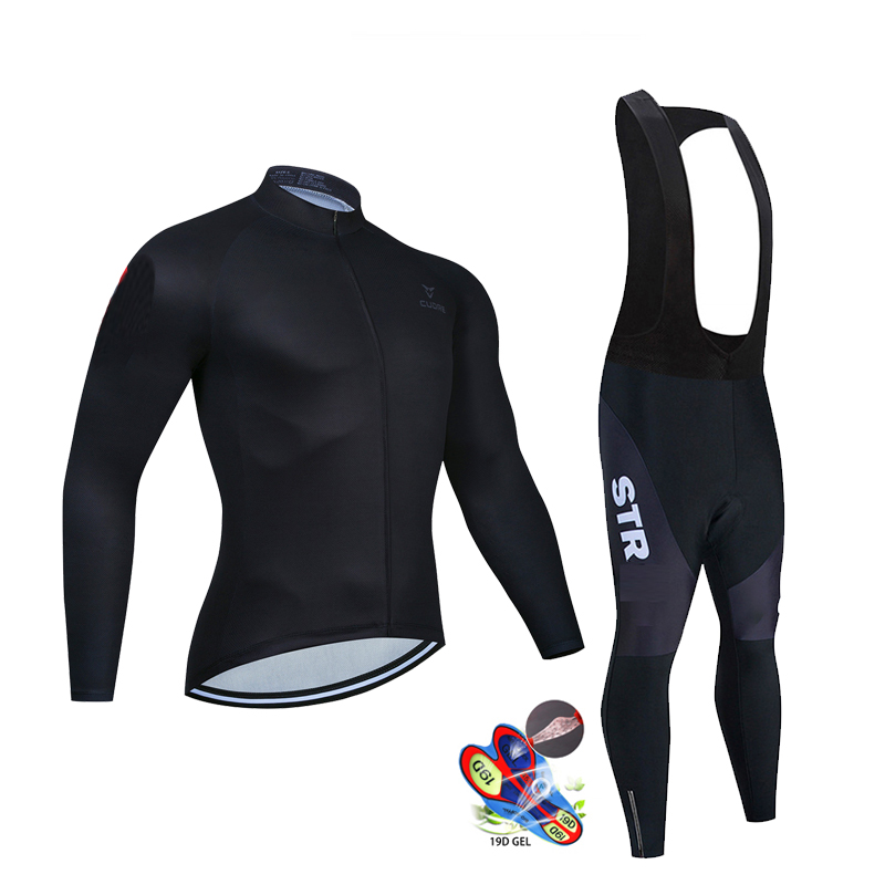 Cycling Gear Leaderboard - STR 사이클링 의류 세트 남성용, 가을