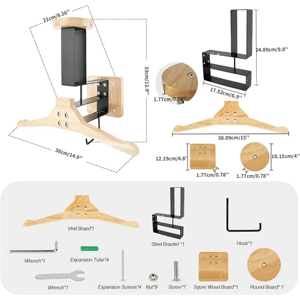 오토바이 1PCS 나무 헬멧 홀더 벽 마운트-사이클링  - Cycling Gear Wall Mount 리뷰 및 가격
