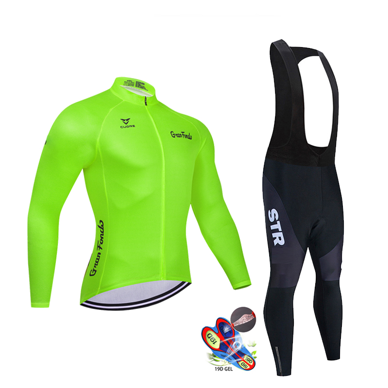 STR 사이클링 의류 세트 남성용, 가을 블랙 긴 소매 - Cycling Gear Leaderboard 리뷰 및 가격