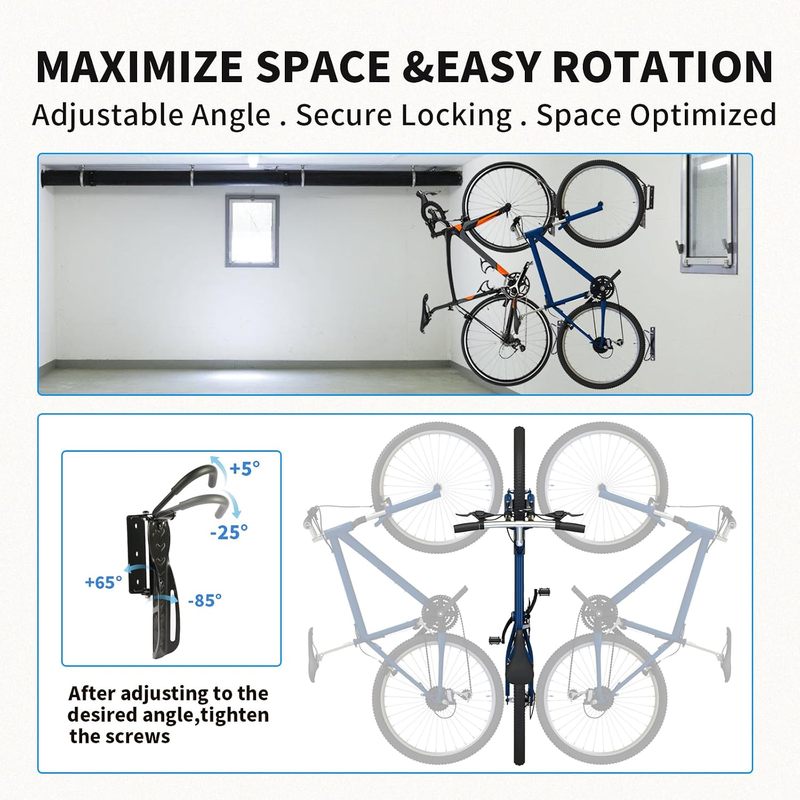 회전식 자전거 벽걸이 랙 66LBS 고하중 자전거 걸이 - Cycling Gear Wall Hanger 리뷰 및 가격