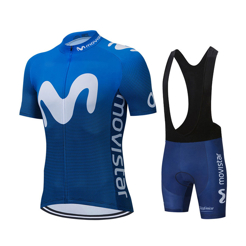 Movistar-신제품 팀 사이클링 저지 세트 MTB  - Cycling Gear Leaderboard 리뷰 및 가격