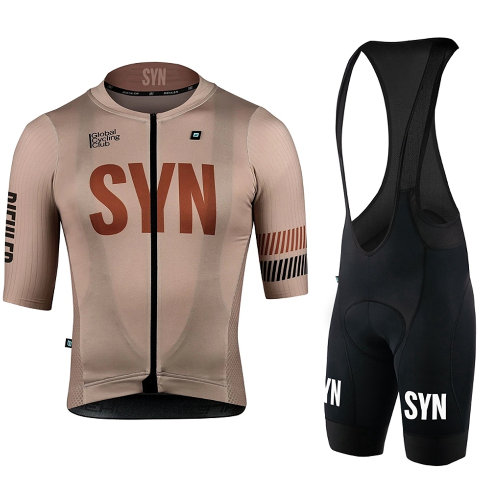SYN 다크 브라운 남성용 반팔 사이클링 저지 및 턱받 - Cycling Gear Leaderboard 리뷰 및 가격
