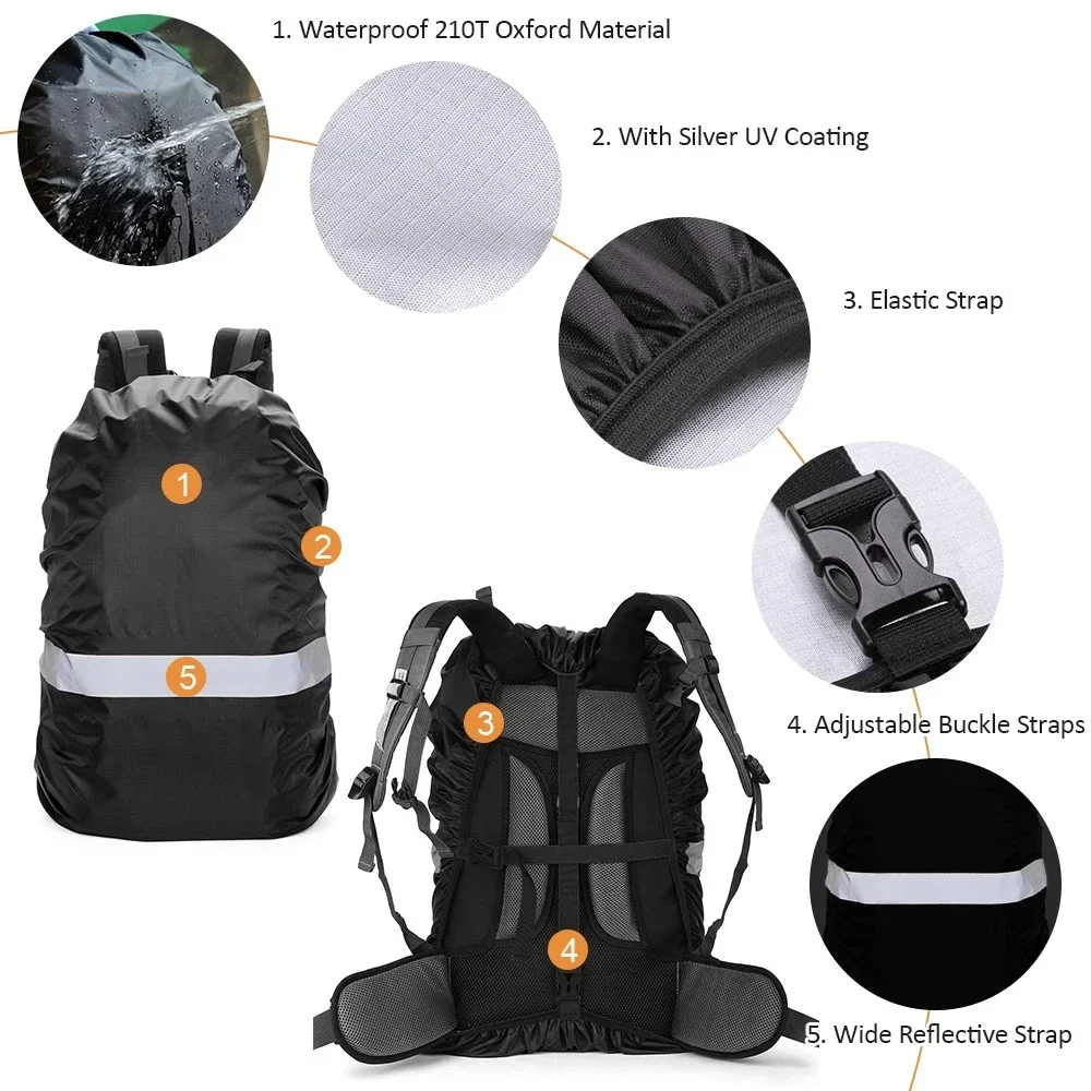 방수 배낭 레인 커버 반사 스트랩, 배낭 커버, 미끄럼 - Cycling Gear Backpack 리뷰 및 가격